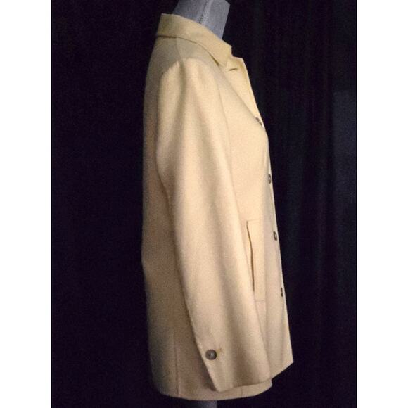 Vintage Giorgio's of Palm Beach Cashmere & Silk Blazer, Yellow, Size 40, US 4 - Picture 4 of 10